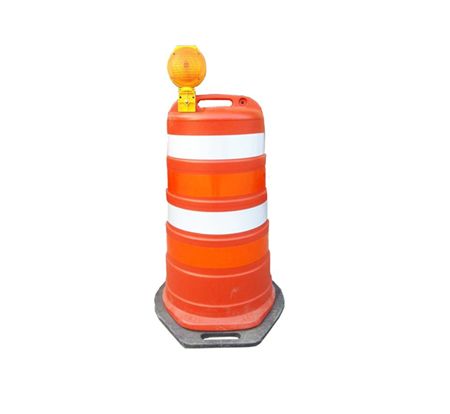 Plastic Traffic Drum with Heavy Duty Base